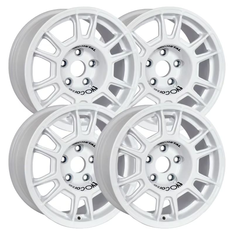 Juego de 4 llantas Evo Corse OlympiaCorse 15x7" 5x114.3 ET30 White