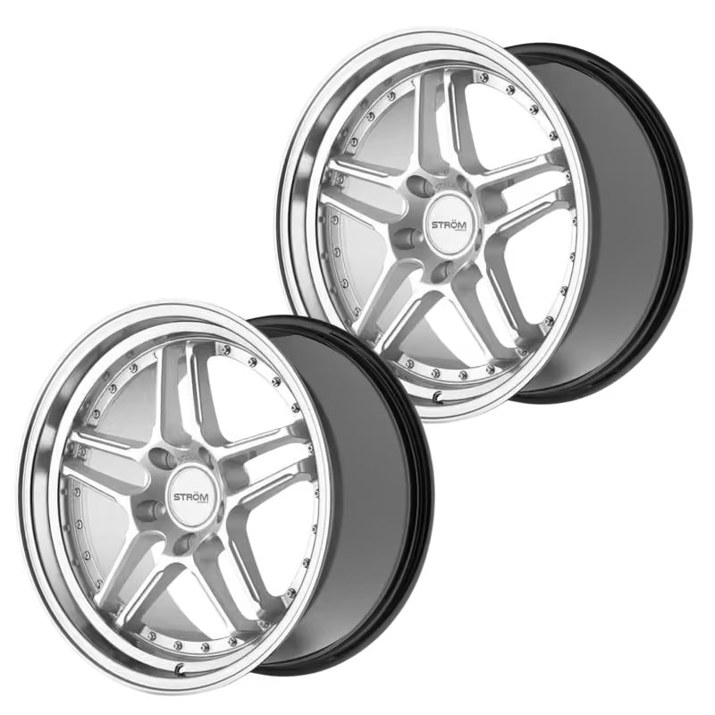 Juego de 2 llantas Ström DS-05 17x9.5" 5x114.3 ET15 Hyper Polished Dish