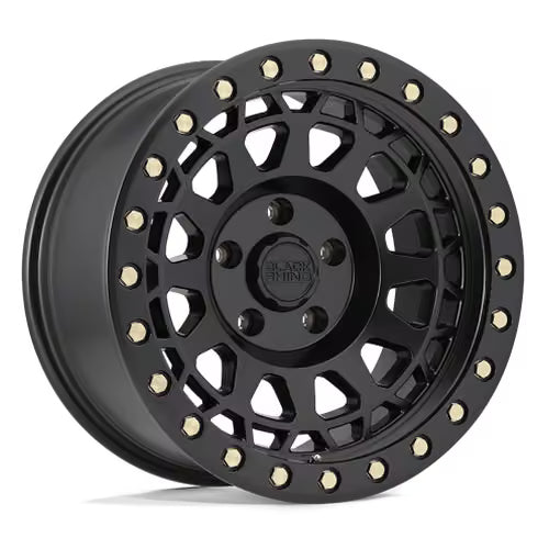 Llanta Black Rhino Primm 17x9" 6x139.7 ET0 Flat Black, Brass Bolts