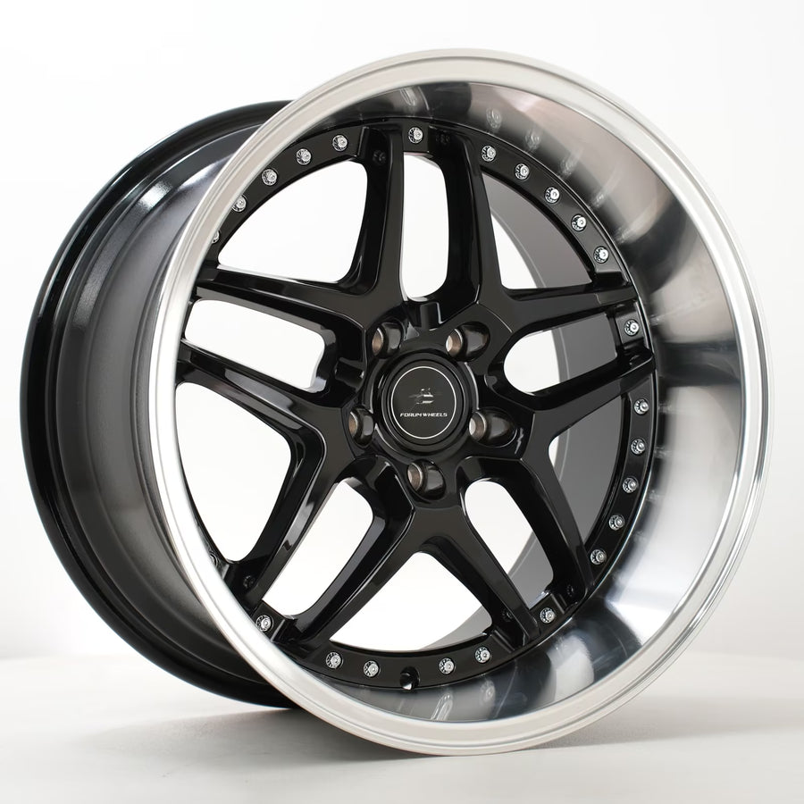 Llanta Forum Vice 18x10.5" 5x114.3 ET12 Gloss Black, Polished Lip