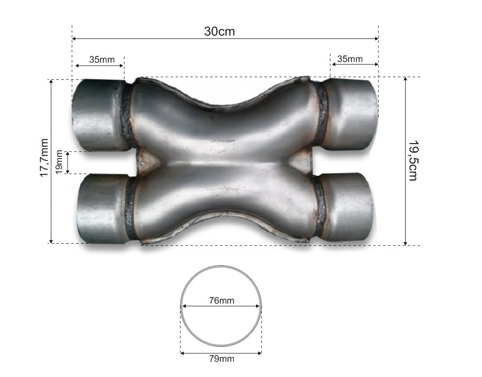 X-Pipe 76 mm
