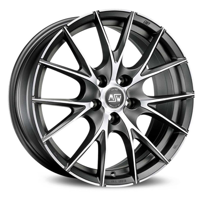 Llanta MSW 25 18x8" 5x112 ET48 Matt Titanium, Machined Spokes