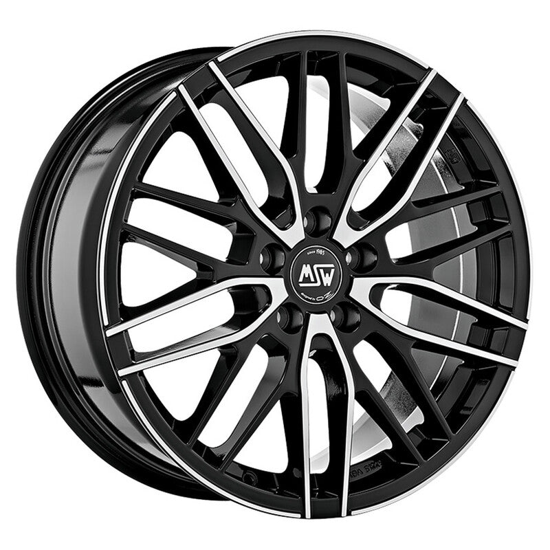 Llanta MSW 72 17x7" 5x112 ET35 Gloss Black, Machined Spokes