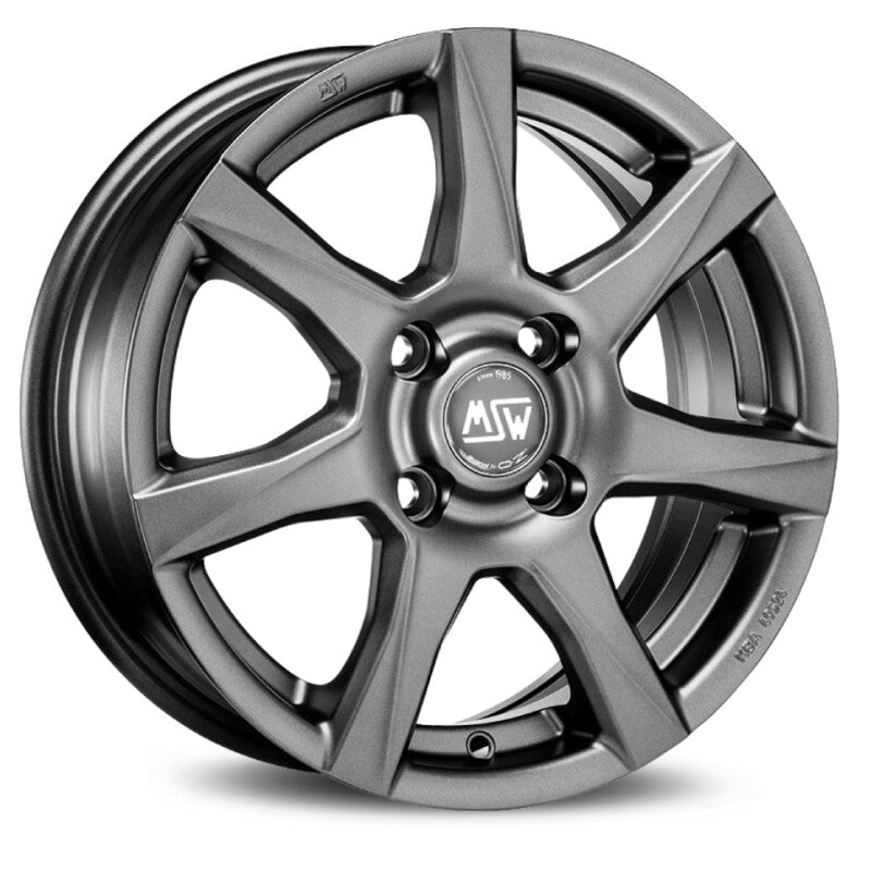 Llanta MSW 77 15x6" 4x100 ET35 Matt Dark Grey