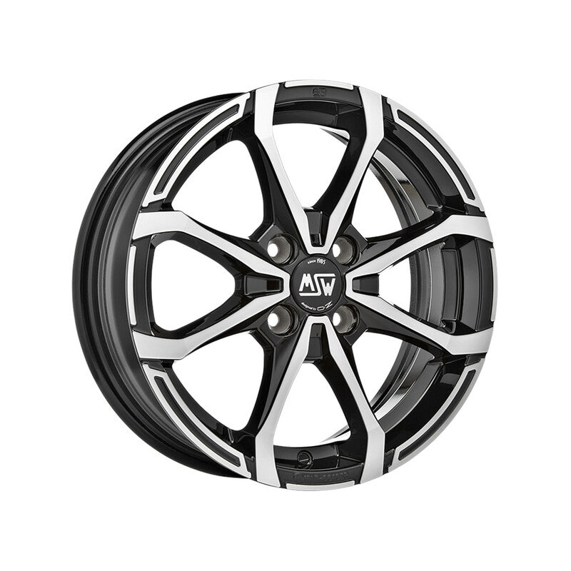 Llanta MSW X4 14x5.5" 4x108 ET24 Black Full Polished