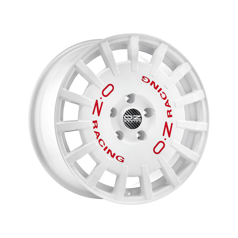 Llanta OZ Rally Racing 18x8" 5x112 ET45 White, Red Lettering
