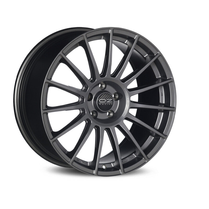 Llanta OZ Superturismo LM 19x9.5" 5x114.3 ET45 Flat Graphite, Silver Lettering