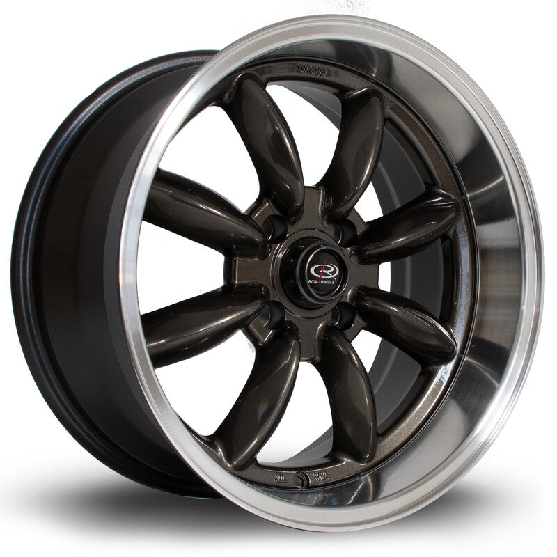Llanta Rota RB-R 17x8.5" 4x114.3 ET4 Gunmetal