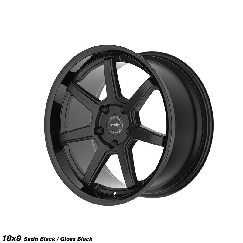 Llanta Ström DS-15 18x9" 5x114.3 ET30 Gloss Black & Satin Face
