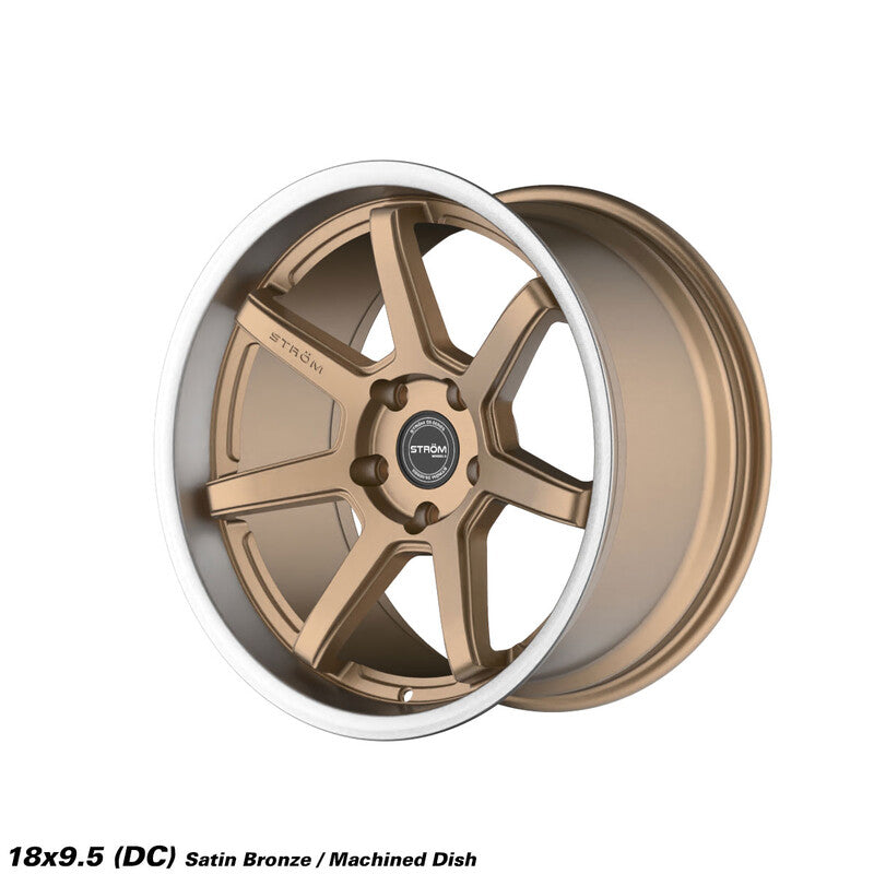 Llanta Ström DS-15 18x9.5" 5x114.3 ET10 Satin Bronze, Polished Dish