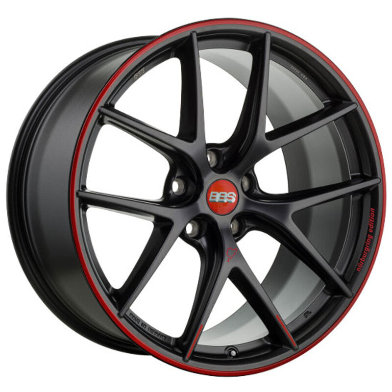 Llanta BBS CI-R Nürburgring Edition 19x9" 5x112 ET42 Flat Black / Red Lip