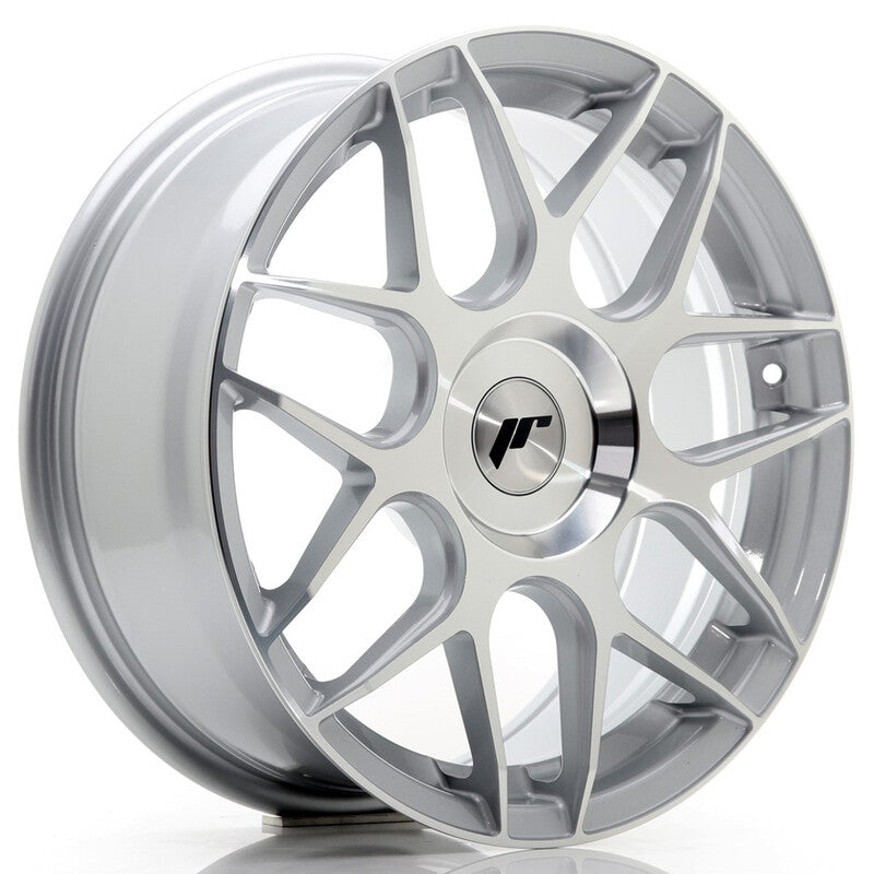 Llanta Japan Racing JR-18 17x7" PCD a medida (4 y 5 agujeros) ET20-40 Machined Silver