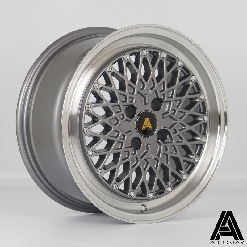 Llanta Autostar Minus 16x7.5" 4x100 ET35 Gunmetal, Polished Lip