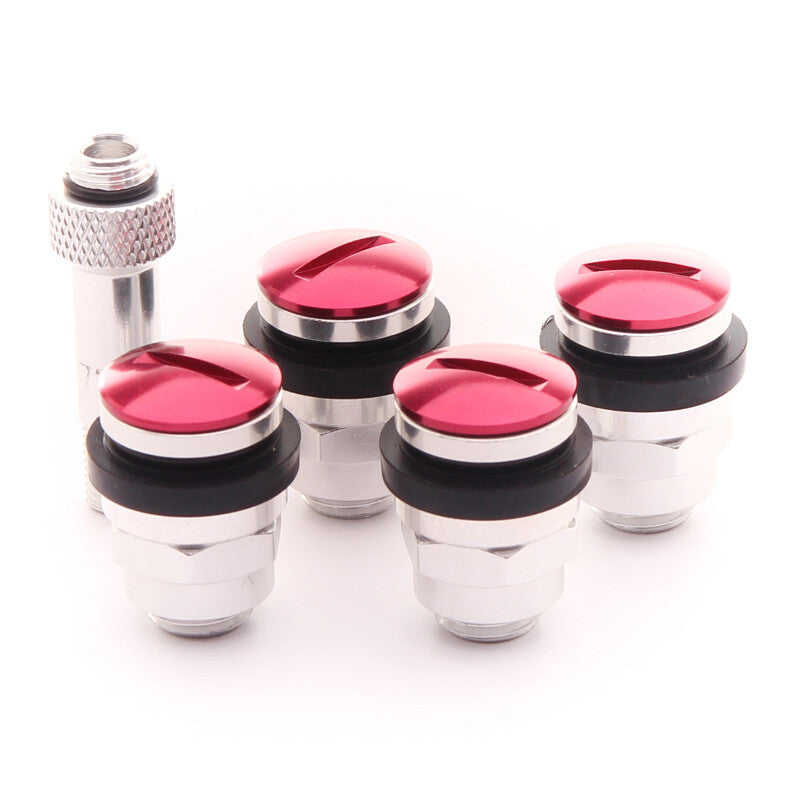 Flat Aluminium válvulas - Magenta (juego de 4)