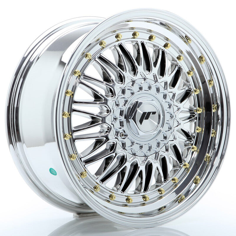 Llanta Japan Racing JR-9 17x7.5" PCD a medida (4 y 5 agujeros) ET20-35 Chrome / Titanium