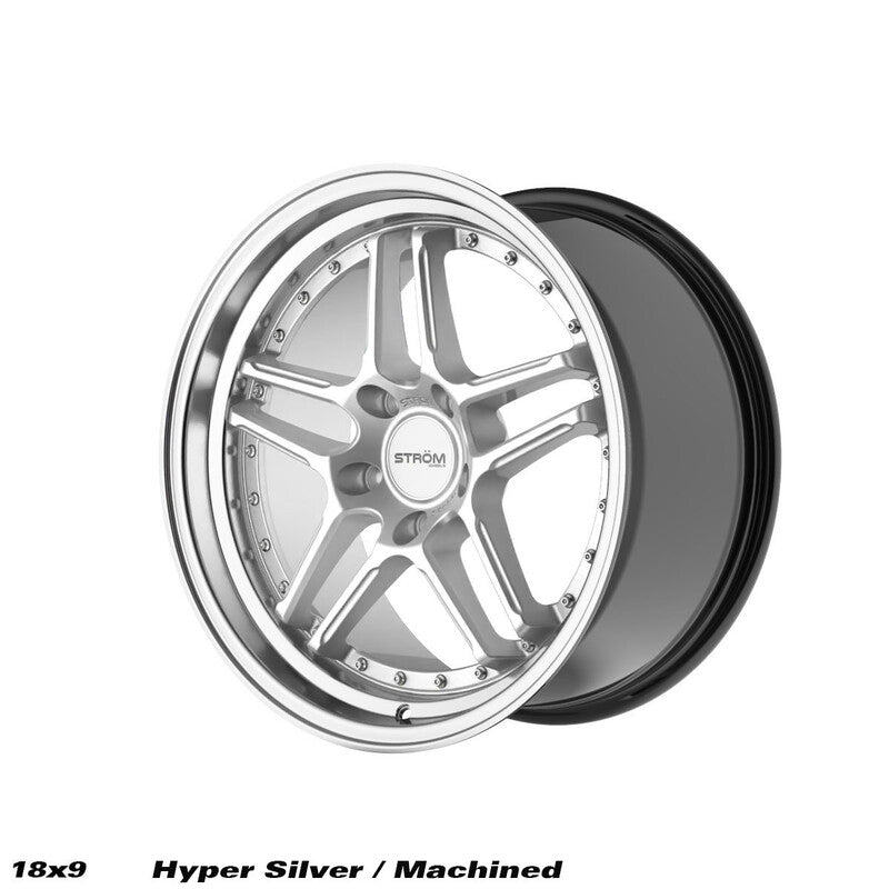 Llanta Ström DS-05 18x9" 5x120 ET30 Hyper Silver, Polished Dish