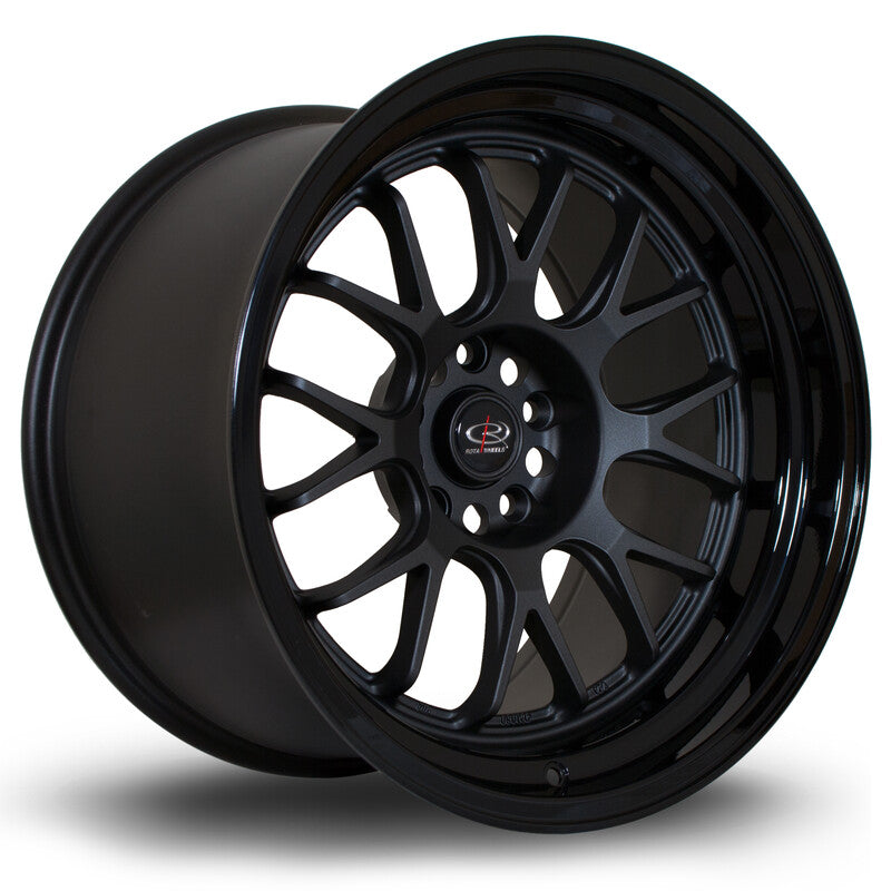 Llanta Rota MXR 18x11" 5x114.3 ET8 Gunmetal, Gloss Black Lip