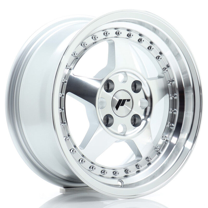 Llanta Japan Racing JR-6 15x7" 4x108 ET25 Machined Silver