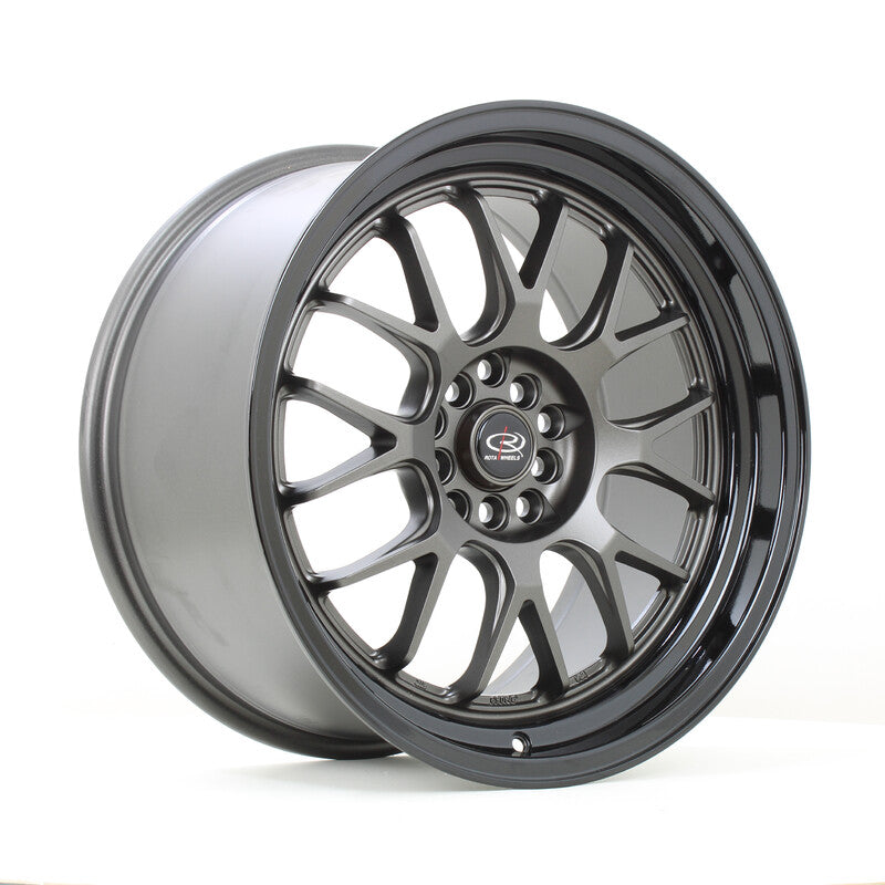 Llanta Rota MXR 18x9.5" 5x120 ET45 Gunmetal, Black Lip
