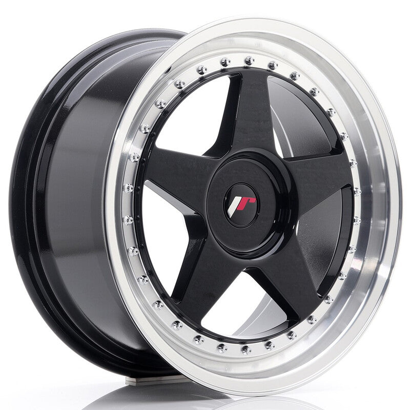 Llanta Japan Racing JR-6 18x8.5" PCD a medida (4 y 5 agujeros) ET20-40 Gloss Black