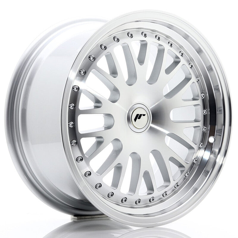 Llanta Japan Racing JR-10 17x8" PCD a medida (4 y 5 agujeros) ET35 Machined Silver