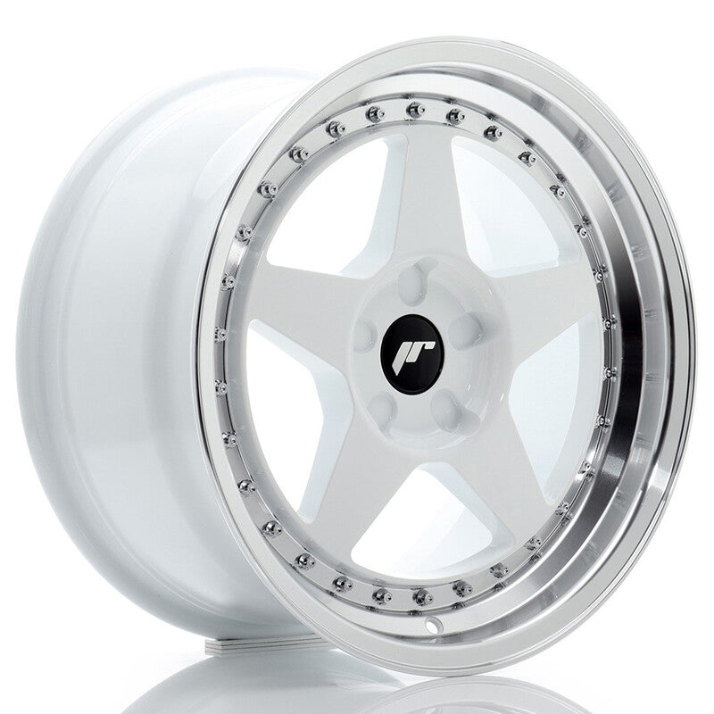 Llanta Japan Racing JR-6 17x9" PCD a medida (5 agujeros) ET20-35 White