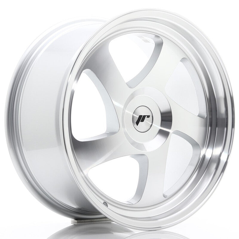 Llanta Japan Racing JR-15 18x8.5" PCD a medida (4 y 5 agujeros) ET20-40 Machined Silver