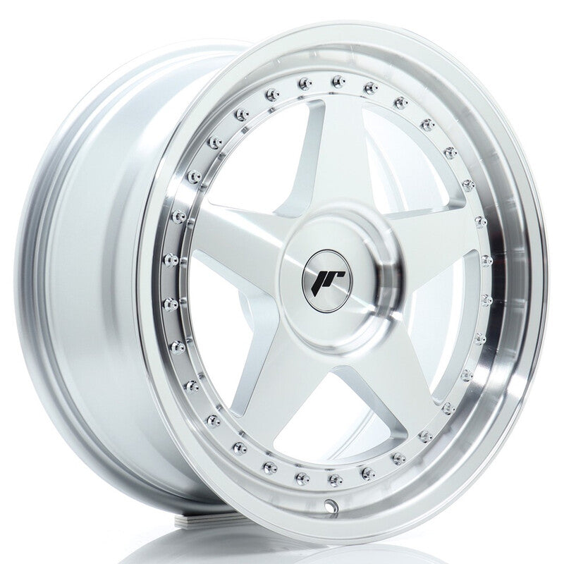 Llanta Japan Racing JR-6 18x8.5" PCD a medida (4 y 5 agujeros) ET20-40 Machined Silver