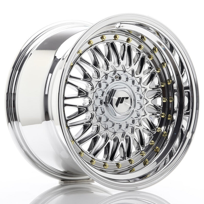 Llanta Japan Racing JR-9 17x10" PCD a medida (4 y 5 agujeros) ET20 Chrome / Titanium