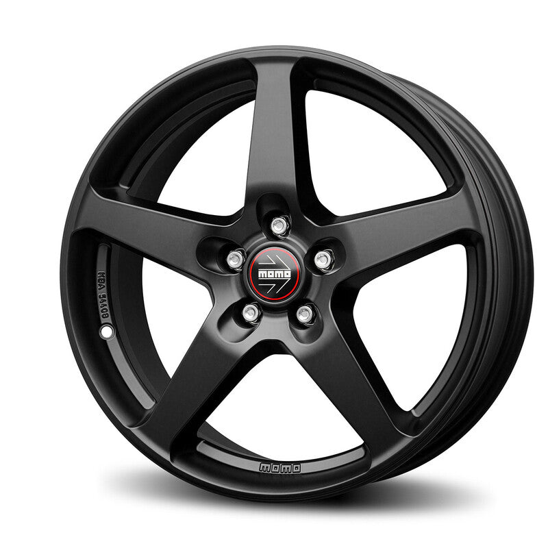 Llanta Momo Five 19x8.5" 5x108 ET43 Flat Black, Machined Spokes