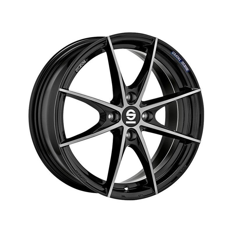 Llanta Sparco Trofeo 4 15x6" 4x100 ET35 Flat Black, Machined Spokes