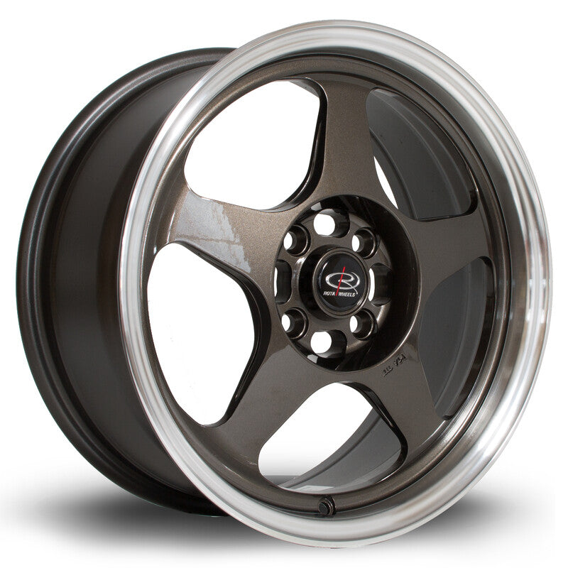 Llanta Rota Slipstream 16x7" 5x114.3 ET40 Gunmetal, Polished Lip