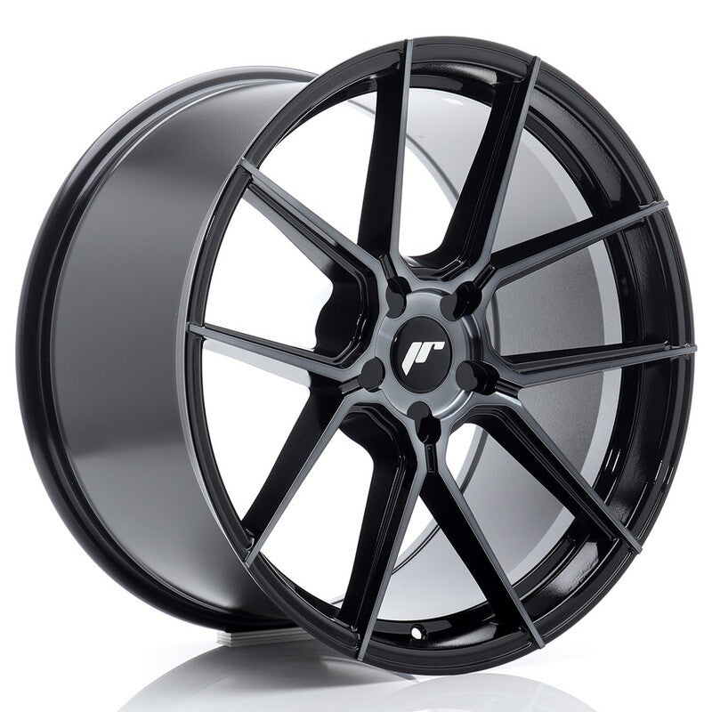 Llanta Japan Racing JR-30 Extreme Concave 20x10" PCD a medida (5 agujeros) ET20-48 Machined Black, Tinted Face