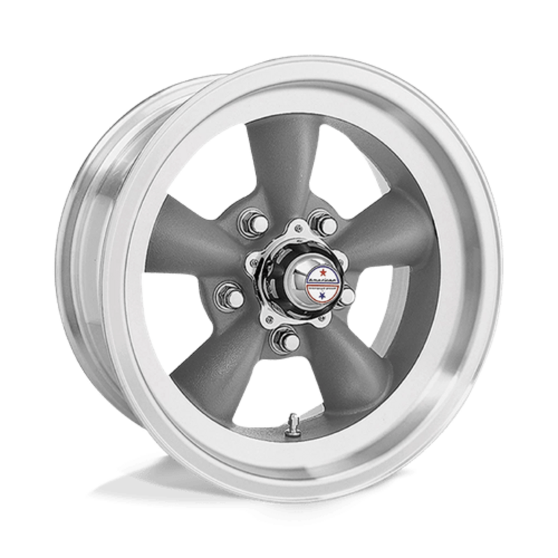 Llanta American Racing Vintage VN105 Torq Thrust D 15x8" 5x120.65 ET0 Torq Thrust Gray, Machined Lip