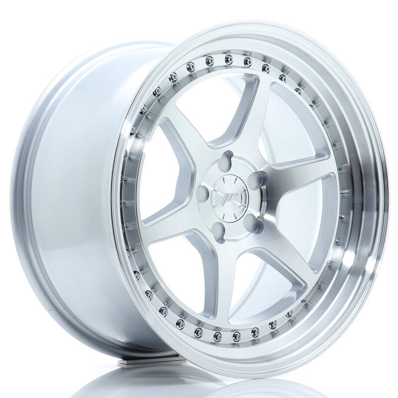 Llanta Japan Racing JR-43 18x9.5" PCD a medida (5 agujeros) ET15-35 Machined Silver