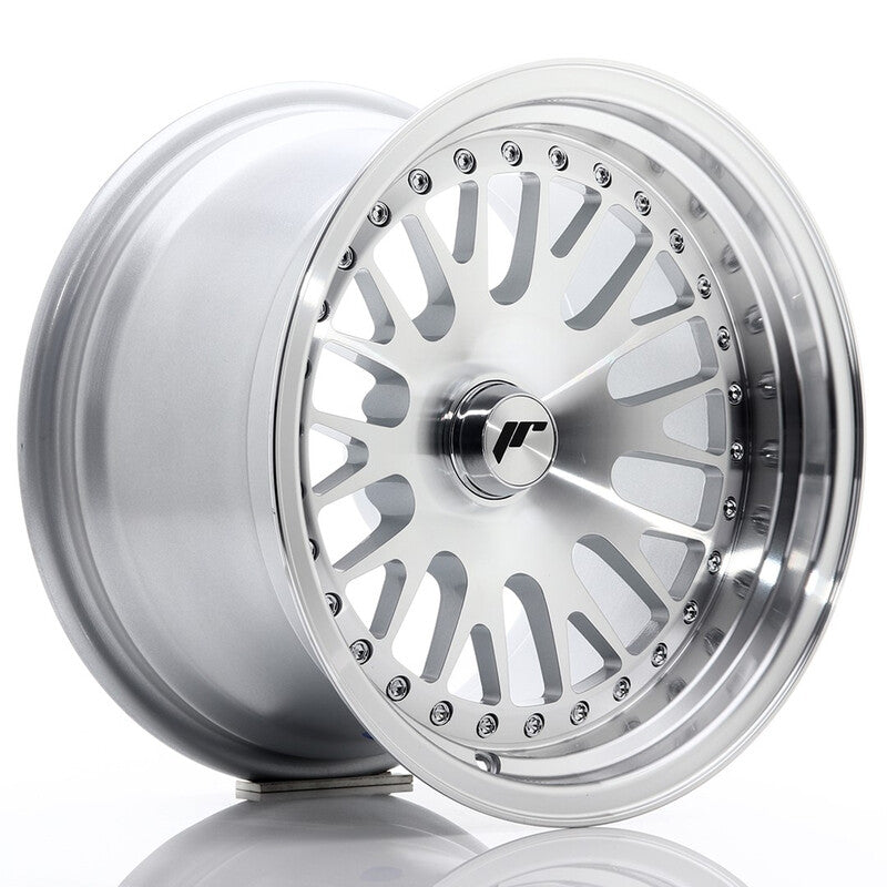 Llanta Japan Racing JR-10 15x9" PCD a medida (4 y 5 agujeros) ET0-20 Silver / Machined