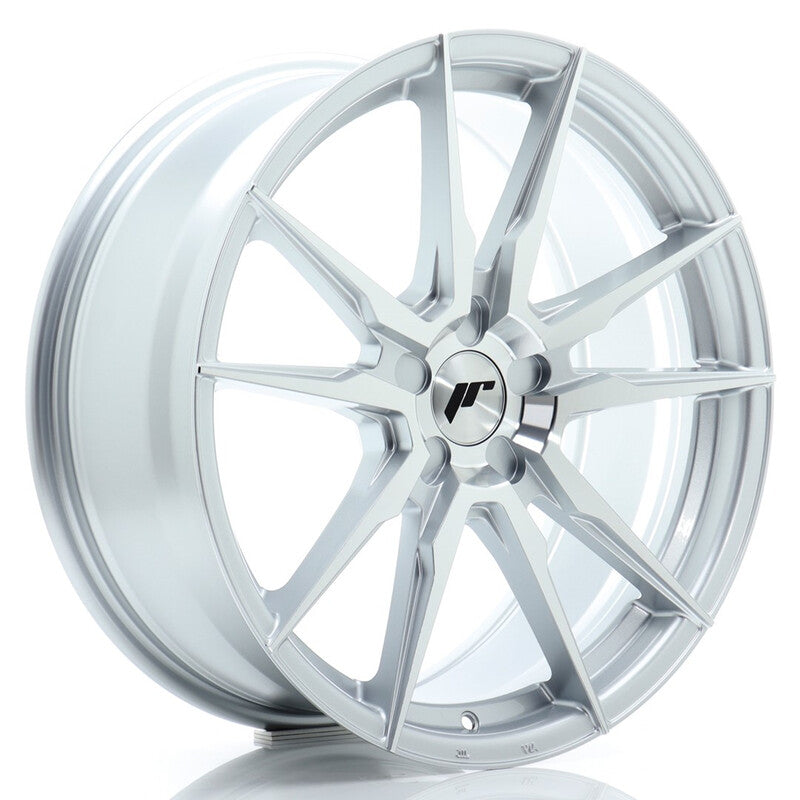 Llanta Japan Racing JR-21 19x8.5" PCD a medida (5 agujeros) ET20-45 Machined Silver
