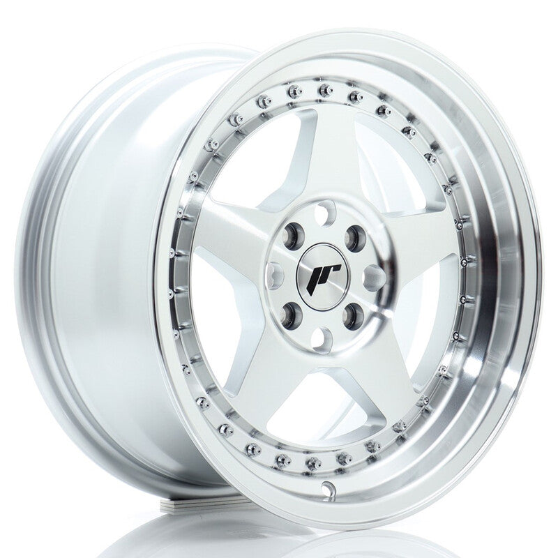 Llanta Japan Racing JR-6 16x8" 4x100 ET30 Machined Silver