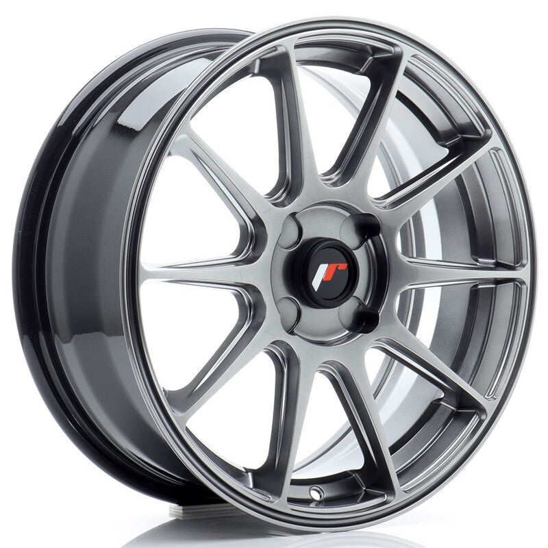 Llanta Japan Racing JR-11 17x7" PCD a medida (4 agujeros) ET20-38 Hyper Black