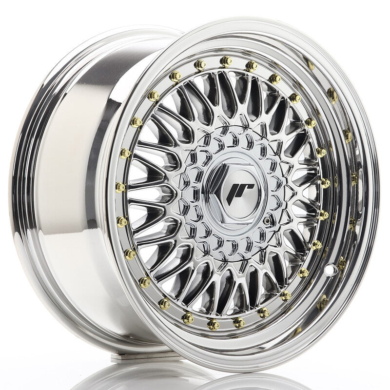 Llanta Japan Racing JR-9 16x7.5" PCD a medida (4 y 5 agujeros) ET25 Chrome / Titanium