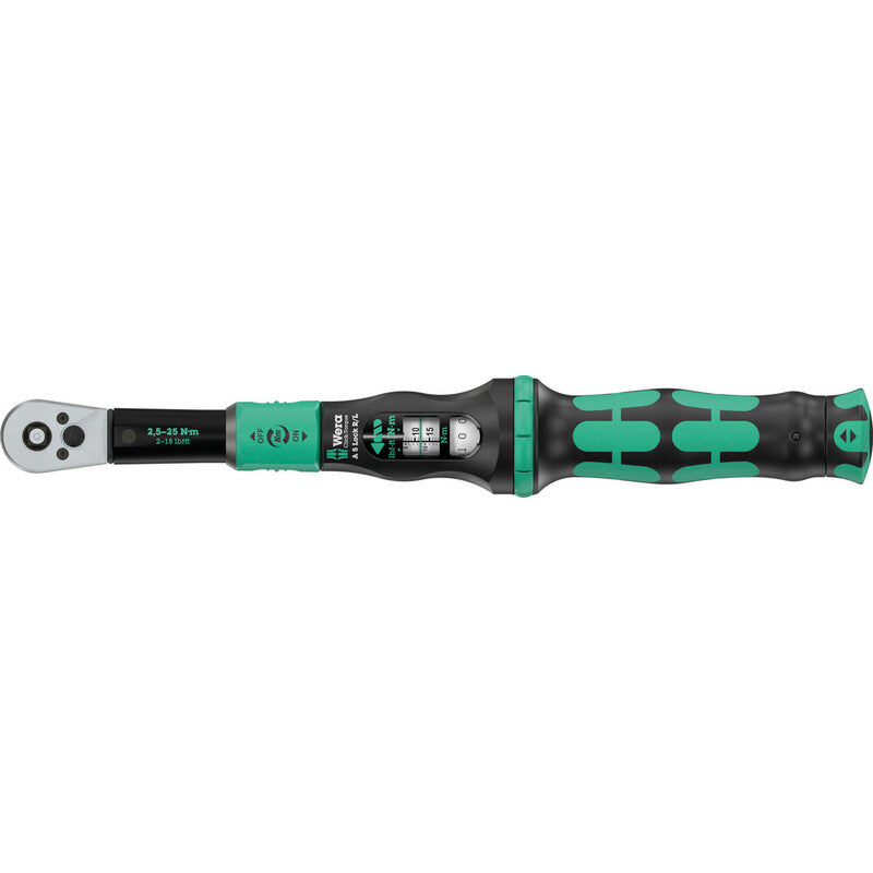 Wera Click-Torque Lock A 5 R/L Torque wrench, 1/4" x 2.5-25 Nm