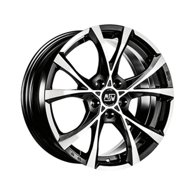 Llanta MSW Cross Over 16x7" 5x112 ET35 Gloss Black, Machined Spokes