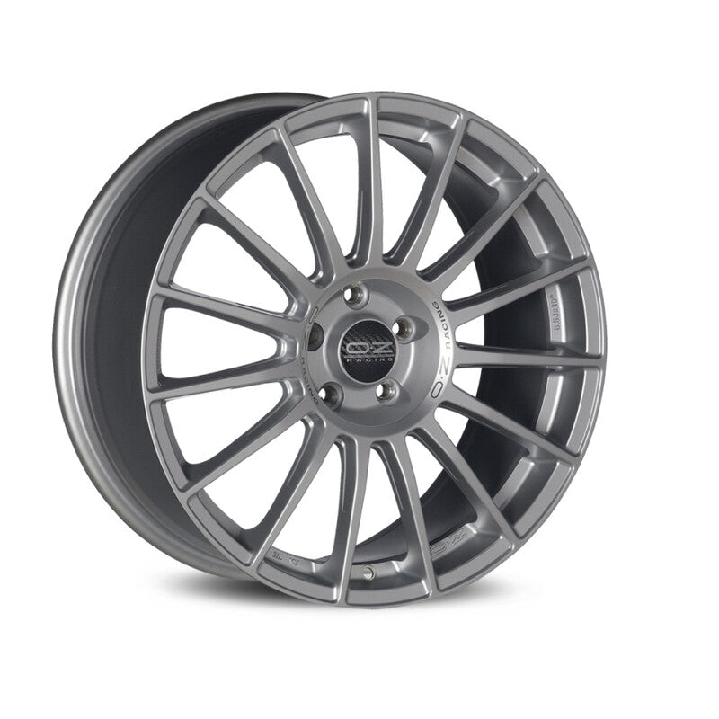 Llanta OZ Superturismo LM 18x8" 5x112 ET48 Flat Race Silver, Black Lettering