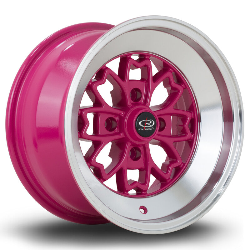 Llanta Rota Aleica 15x8" 4x114.3 ET0 Pink