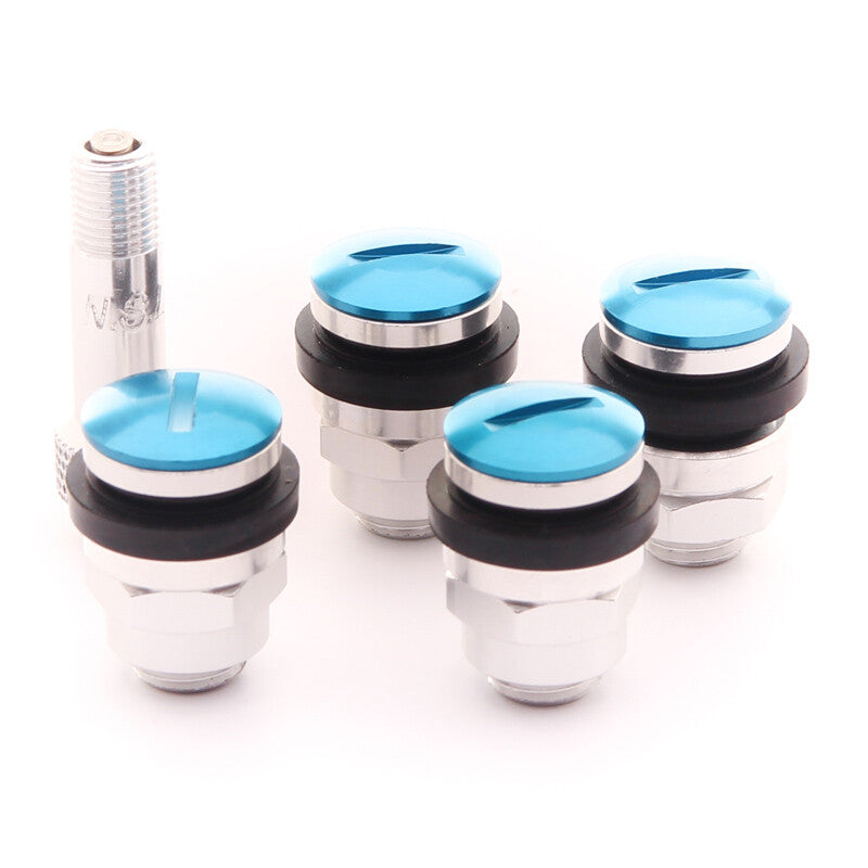 Flat Aluminium válvulas - azul (juego de 4)