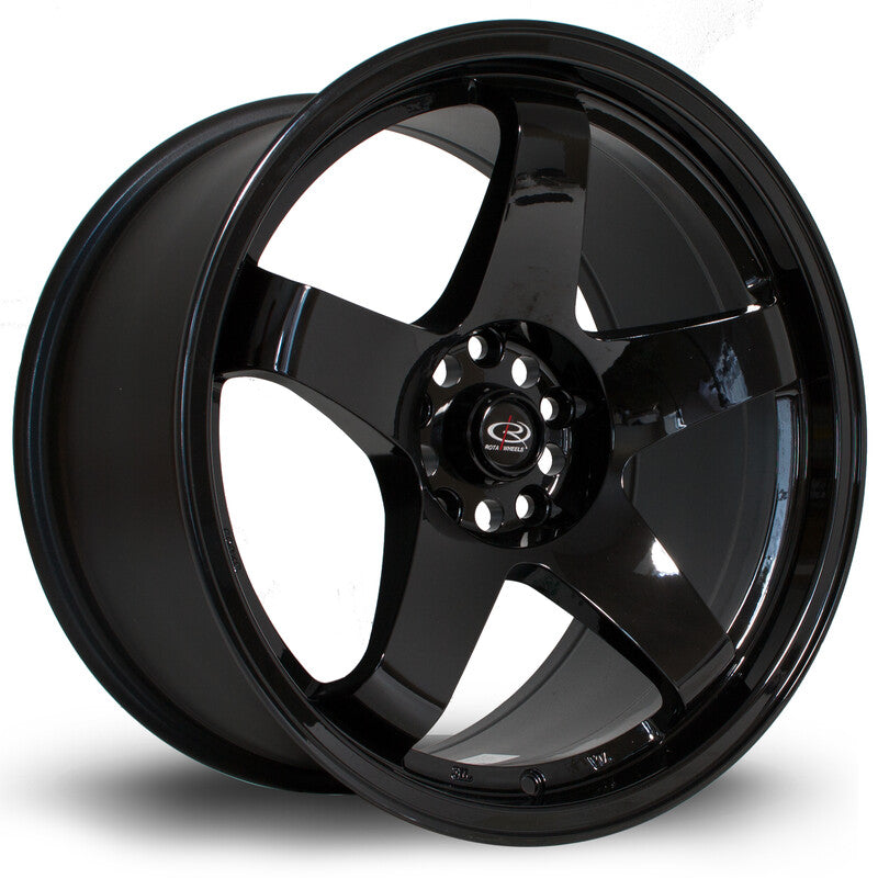 Llanta Rota GTR 18x9.5" 5x114.3 ET30 Gloss Black