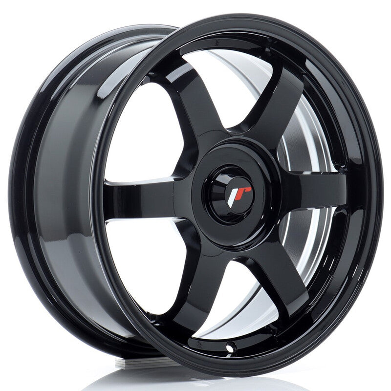 Llanta Japan Racing JR-3 16x7" PCD a medida (4 y 5 agujeros) ET25-40 Gloss Black