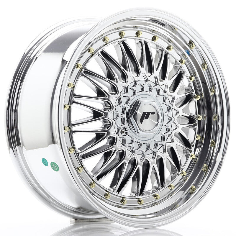 Llanta Japan Racing JR-9 18x8" PCD a medida (4 y 5 agujeros) ET35 Chrome / Titanium