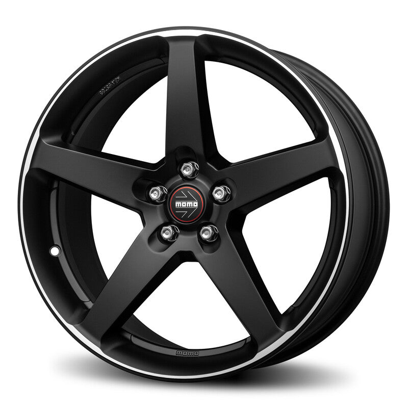 Llanta Momo Five 18x8" 5x112 ET42 Flat Black, Machined Spokes