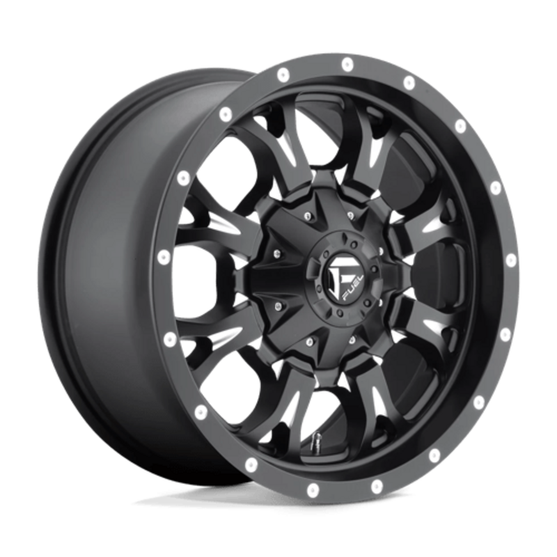 Llanta Fuel D517 Krank 17x9" 8x165.1 ET1 Flat Black, Gloss Lip